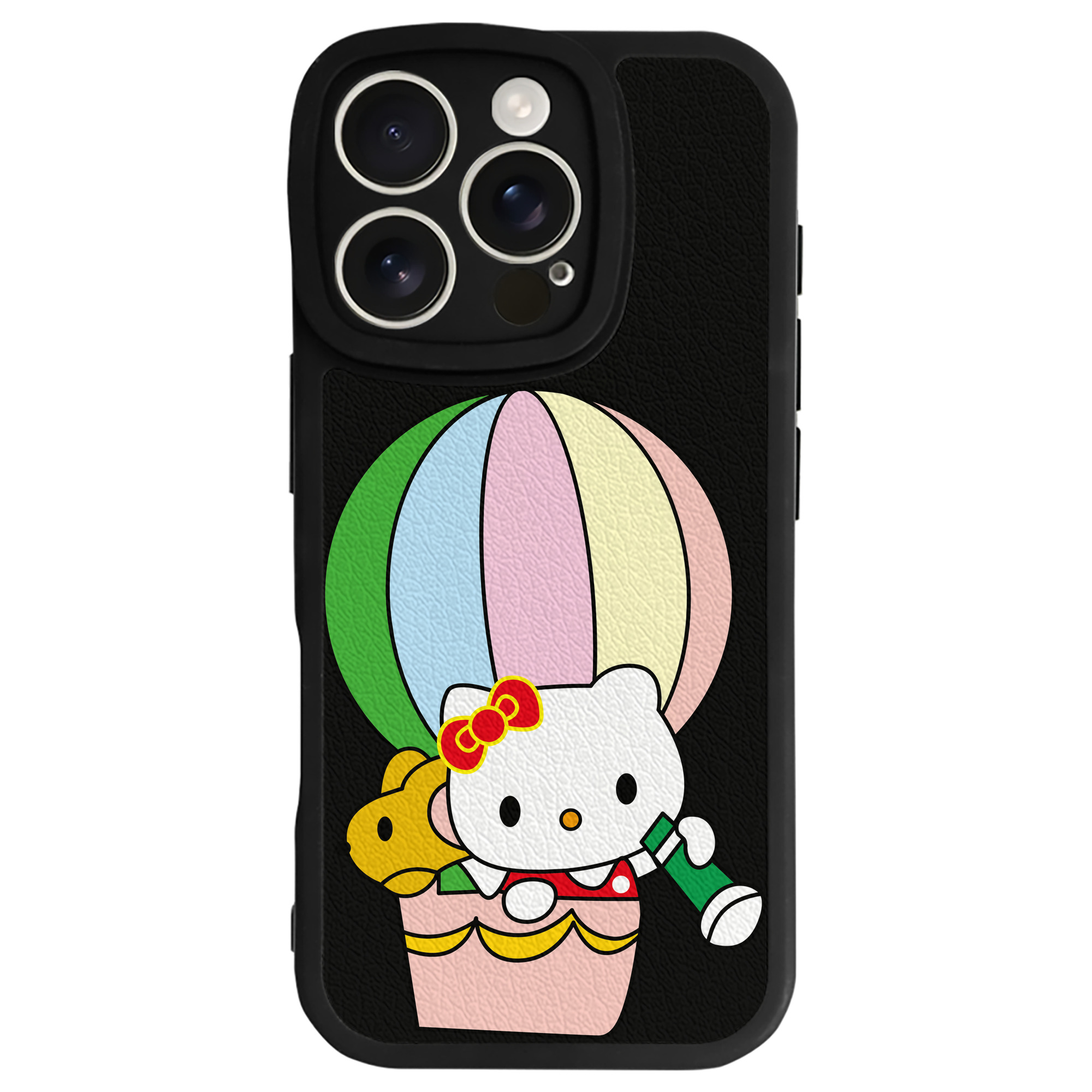 （画像用） Hello Kitty ハローキティ 【iPhone 16シリーズ対応】シリコンスマホケース（レザー調） 材質：シリコン